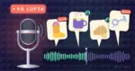 Illustrasjon av en retro radiomikrofon under et lysende «PÅ LUFTA»-skilt, der et lydklipp sender ut snakkebobler med kjerringråd – løk i sokken og kald nøkkel merket «HA HA», kamillete og ingefær merket med en forskningskolbe.